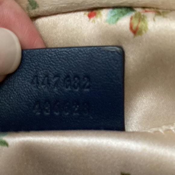 Gucci Denim Matelasse Marmont Small Pearly GG Crossbody - Picture 6 of 15